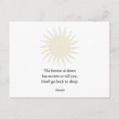 Rumi Morning Poetry Briefkaart (Voorkant)