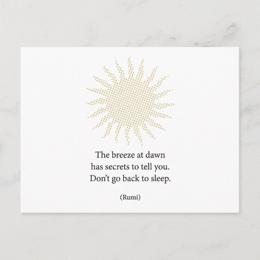 Rumi Morning Poetry Briefkaart (Voorkant)