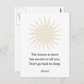 Rumi Morning Poetry Briefkaart (Voorkant / Achterkant)