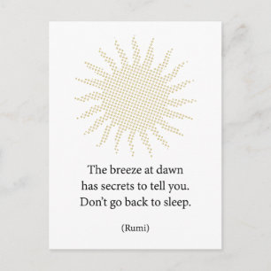 Rumi Morning Poetry Briefkaart