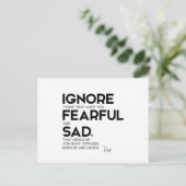 Rumi: Negeer angstig en verdrietig Briefkaart (Staand voorkant)