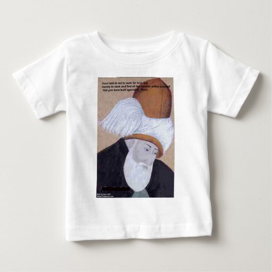 Rumi "Obstacles of Love" citaat op Gifts T - shirt (Voorkant)