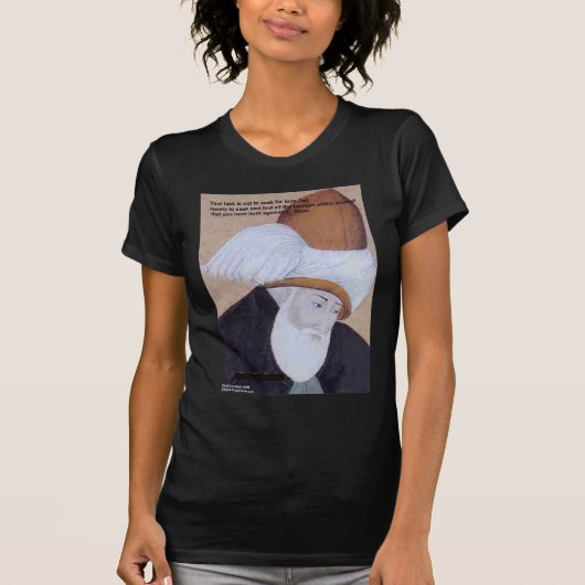 Rumi "Obstacles of Love" citaat op Gifts T - shirt (Voorkant)