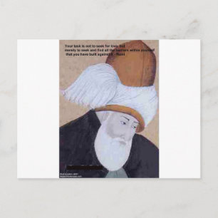 Rumi "Obstacles of Love" citaat op Gifts T - shirt Briefkaart