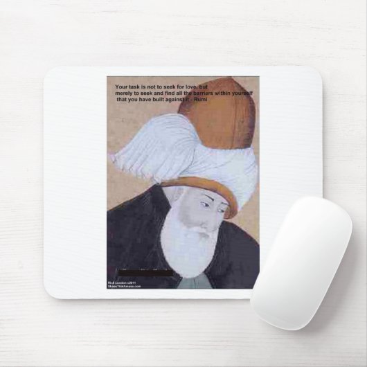 Rumi "Obstacles of Love" citaat op Gifts T - shirt Muismat (Met muis)