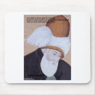 Rumi "Obstacles Van Liefde" Citaat Op Cadeaus T-sh Muismat