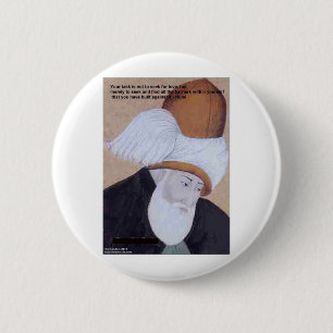 Rumi "Obstacles Van Liefde" Citaat Op Cadeaus T-sh Ronde Button 5,7 Cm
