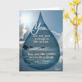 Rumi Ocean in a Drop Kaart (Gele Bloem)