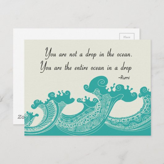 Rumi Ocean quote Briefkaart (Voorkant / Achterkant)