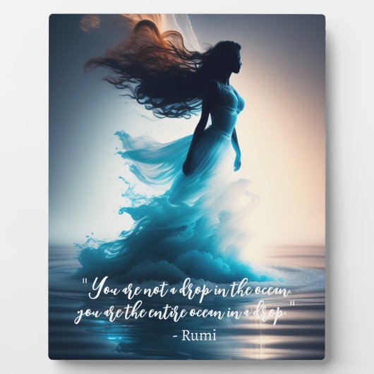 Rumi Ocean Quote Dreamweaver Tabletop Plaque Fotoplaat (Voorkant)