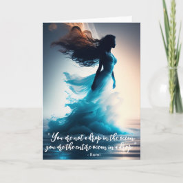 Rumi Ocean Quote Dreamweaver Wenskaart Kaart