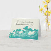 Rumi Ocean quote Kaart (Gele Bloem)