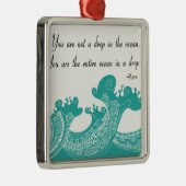 Rumi Ocean quote Metalen Ornament (Rechts)