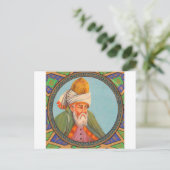rumi portret oil schilderij briefkaart (Staand voorkant)