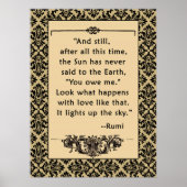 RUMI-prijsopgave op Poster of Print Sun en Earth (Voorkant)