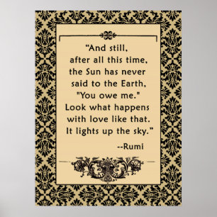 RUMI-prijsopgave op Poster of Print Sun en Earth