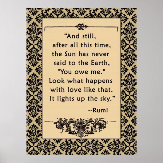 RUMI-prijsopgave op Poster of Print Sun en Earth (Voorkant)