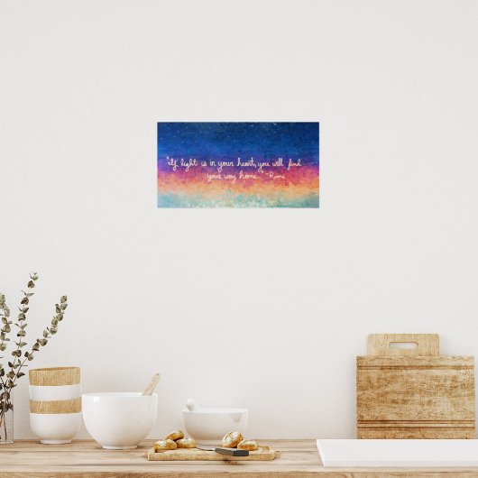 Rumi Quote Abstract Poster (Keuken)