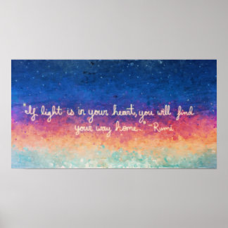 Rumi Quote Abstract Poster