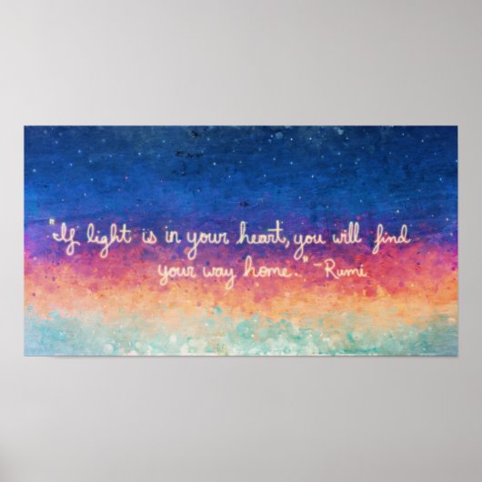 Rumi Quote Abstract Poster (Voorkant)