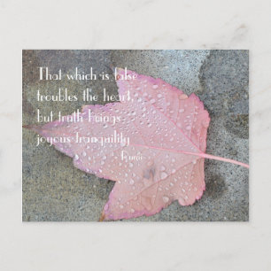 Rumi Quote Autumn Leaf Briefkaart