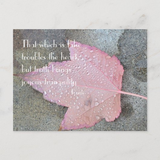 Rumi Quote Autumn Leaf Briefkaart (Voorkant)
