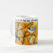 Rumi Quote Birds Waterverf Art Coffee Mok (Voorkant links)