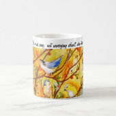 Rumi Quote Birds Waterverf Art Coffee Mok (Center)