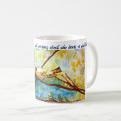 Rumi Quote Birds Waterverf Art Coffee Mok (Voorkant rechts)