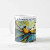 Rumi Quote Birds Waterverf Art Coffee Mok (Voorkant links)