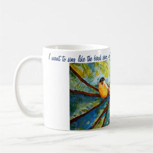 Rumi Quote Birds Waterverf Art Coffee Mok