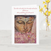 Rumi Quote Boeddha Waterverf Art Wenskaart Kaart (Gele Bloem)