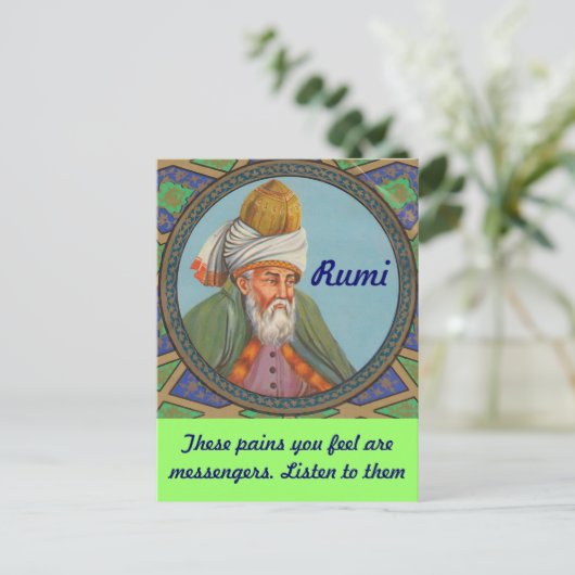 Rumi quote briefkaart (Staand voorkant)