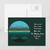 Rumi Quote Briefkaart. Ocean Mandala Design Briefkaart (Voorkant / Achterkant)