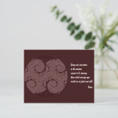 Rumi Quote Briefkaart. Tree Mandala Design Briefkaart (Staand voorkant)