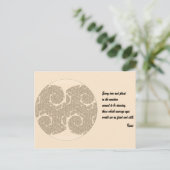 Rumi Quote Briefkaart. Tree Mandala Design Briefkaart (Staand voorkant)