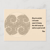 Rumi Quote Briefkaart. Tree Mandala Design Briefkaart (Voorkant)