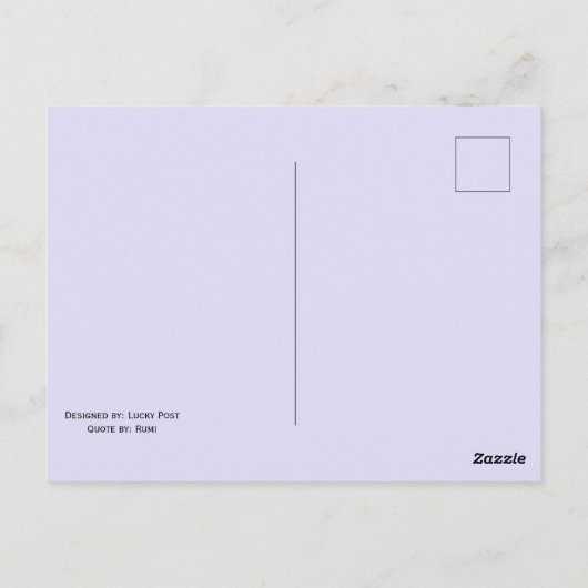 Rumi Quote Briefkaart "Wees een lamp" (Achterkant)