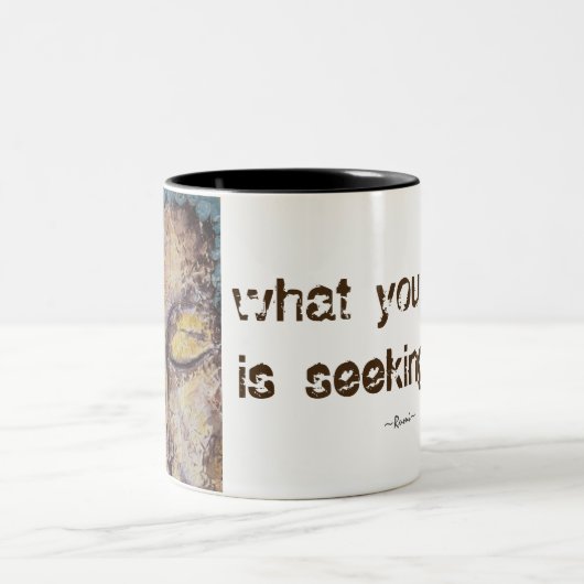 Rumi Quote Buddha Art Coffee Mok (Center)