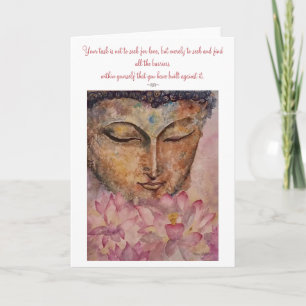 Rumi Quote Buddha Waterverf Art Wenskaart Kaart