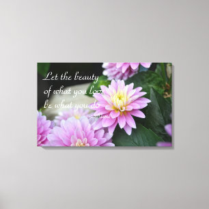 Rumi Quote Dahlia Canvas Afdrukken