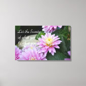 Rumi Quote Dahlia Canvas Print (Voorkant)