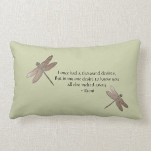 Rumi Quote & Dragonfly Sierkussen Kussen
