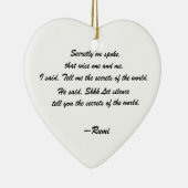 Rumi Quote Iris Ornament (Rechts)