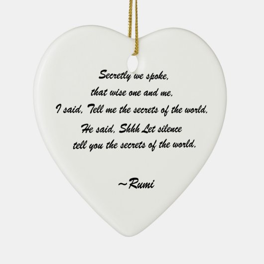 Rumi Quote Iris Ornament (Rechts)