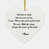 Rumi Quote Iris Ornament (Voorkant)