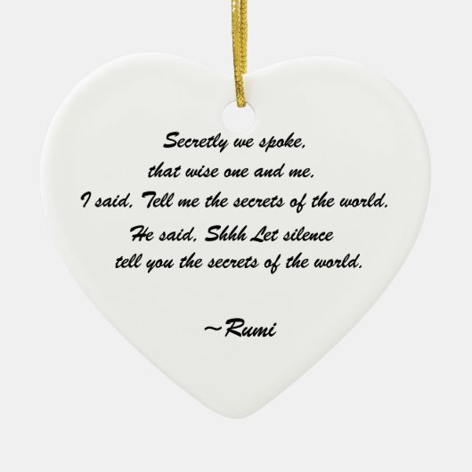 Rumi Quote Iris Ornament (Voorkant)