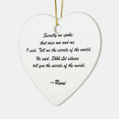 Rumi Quote Iris Ornament (Links)