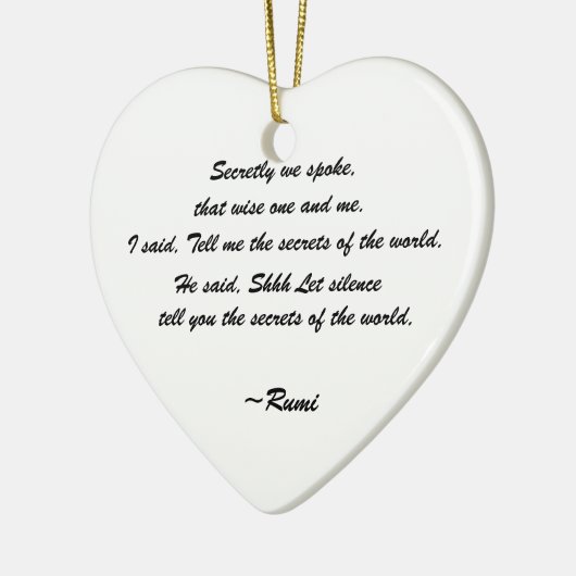 Rumi Quote Iris Ornament (Links)