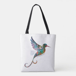 Rumi Quote met Hummingbird Canvas tas